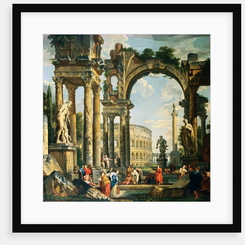 A Capriccio of Classical Ruins by Giovanni Paolo Panini
