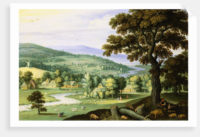 A River Valley with a Swineherd by Marten Ryckaert