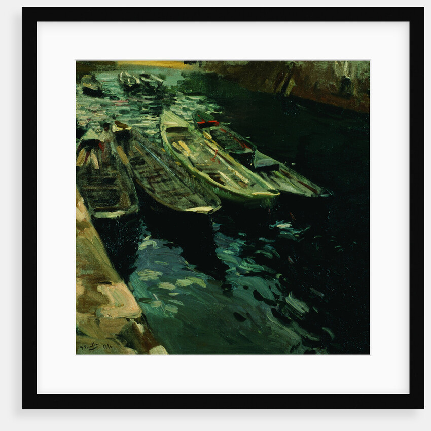 Small Fishing Boats in Zarauz, Spain by Joaquin Sorolla y Bastida