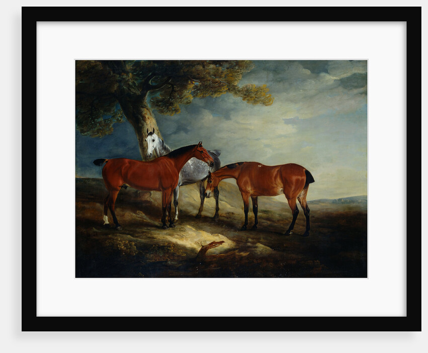 Painting of Horses in a Landscape by John Ferneley