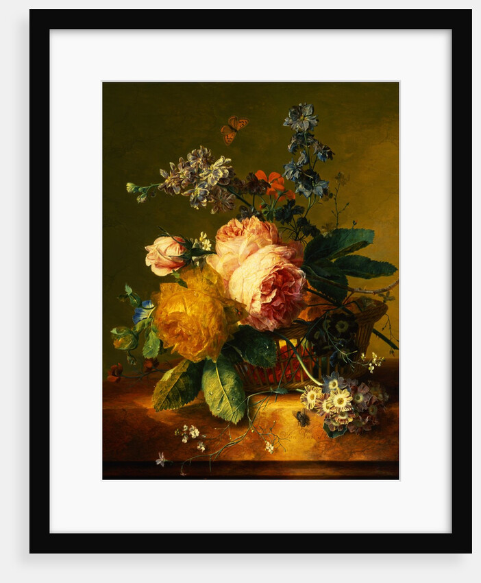 Still Life with a Bouquet of Roses and Other Flowers by Jan van Huysum