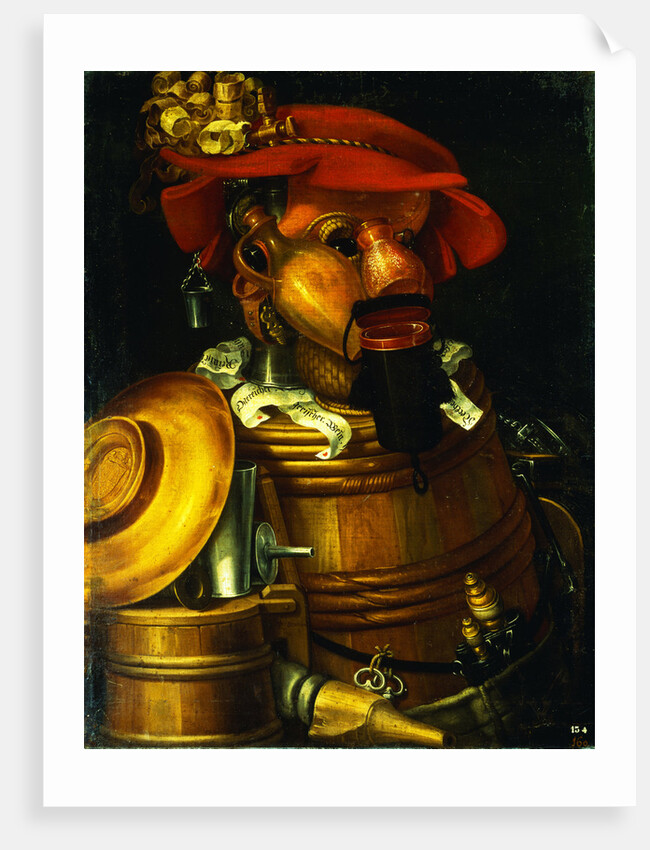 The Waiter: An Anthropomorphic Assembly of Objects Related To Winemaking by Giuseppe Arcimboldo
