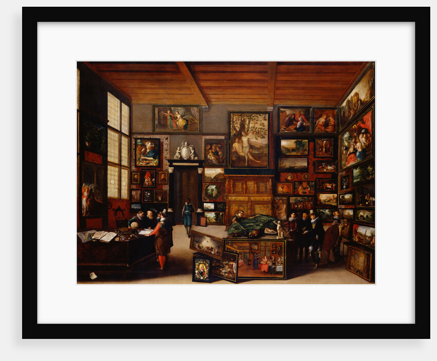 Cognoscenti in a Room Hung with Pictures attributed to Hieronymus Francken by Anonymous