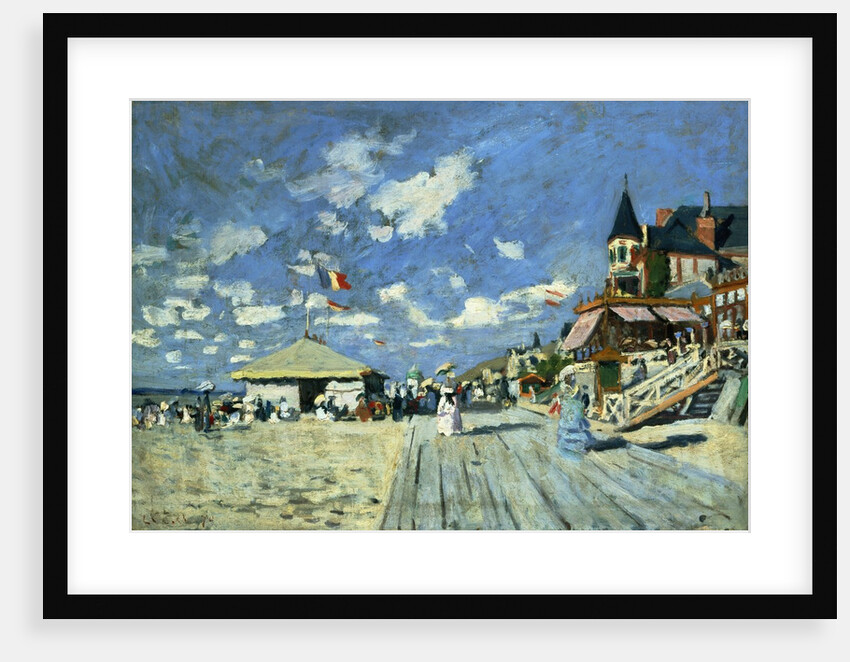 On the Boardwalk at Trouville by Claude Monet