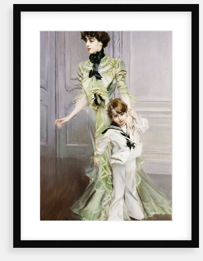 Portrait of Madame Hugo and Her Son by Giovanni Boldini