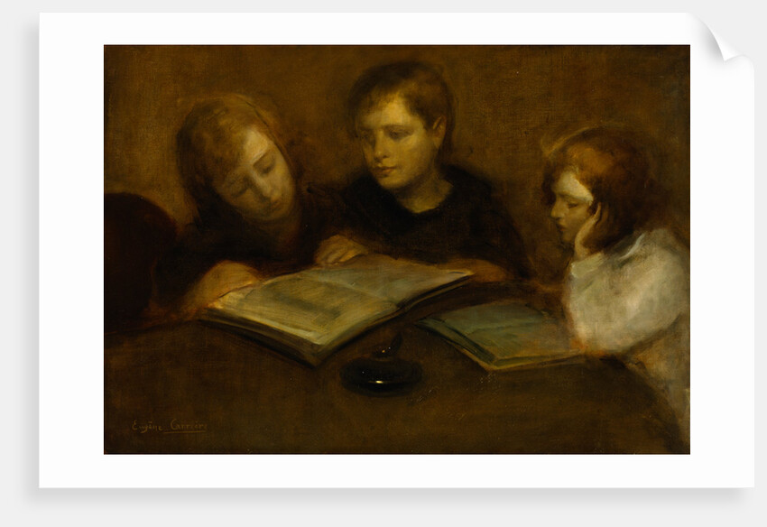 Girls Reading by Eugene Carriere