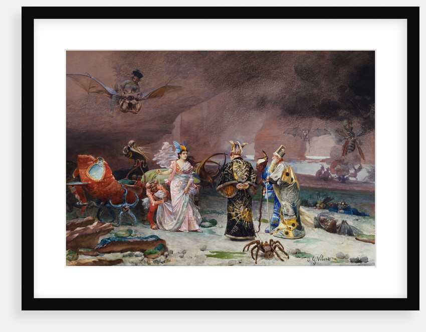 A Fairy Tale: The Artist's Mother Greeted by Three Magicians by Jehan Georges Vibert