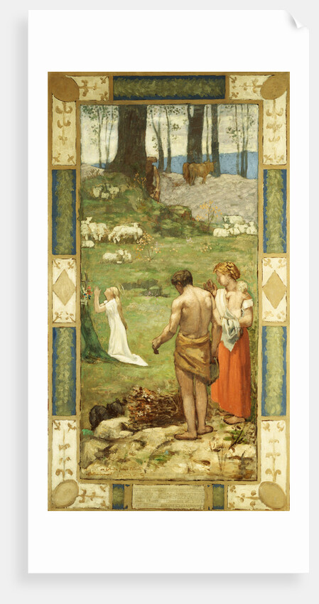 The Child Saint Genevieve at Prayer by Pierre Cecile Puvis de Chavannes