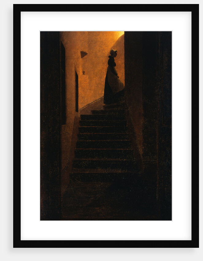 Caroline on the Stairs by Caspar David Friedrich