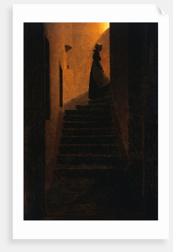 Caroline on the Stairs by Caspar David Friedrich