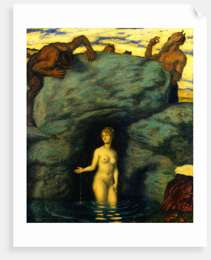 Water Nymph and Fauns by Franz von Stuck