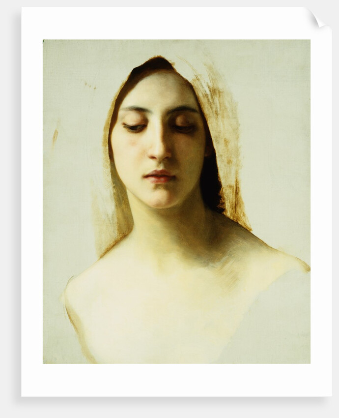 Study of a Woman's Head for Charity by William Adolphe Bouguereau