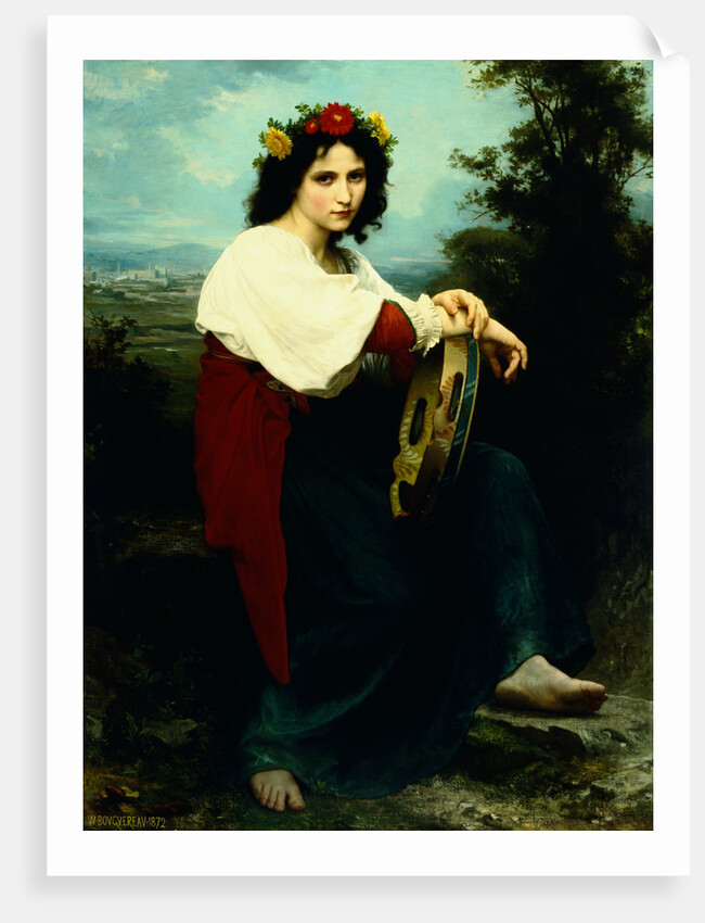 Italian Girl with a Basque Drum by William Adolphe Bouguereau
