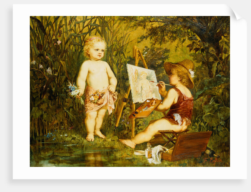 Frolicking Putti by Franz Lefler