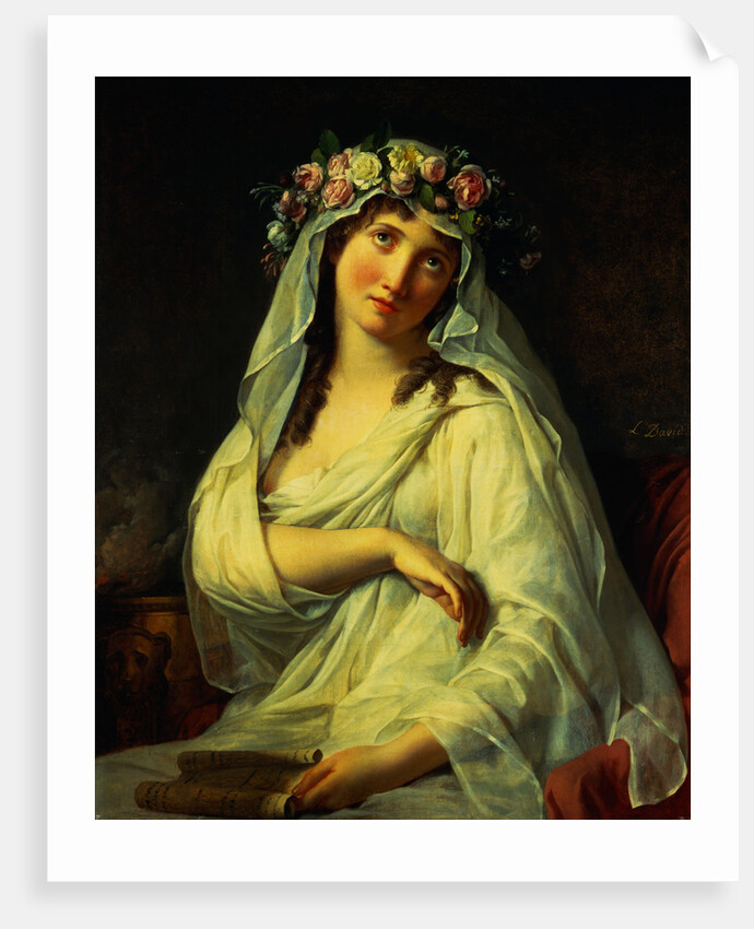 Vesta Coronated with Flowers by Jacques-Louis David