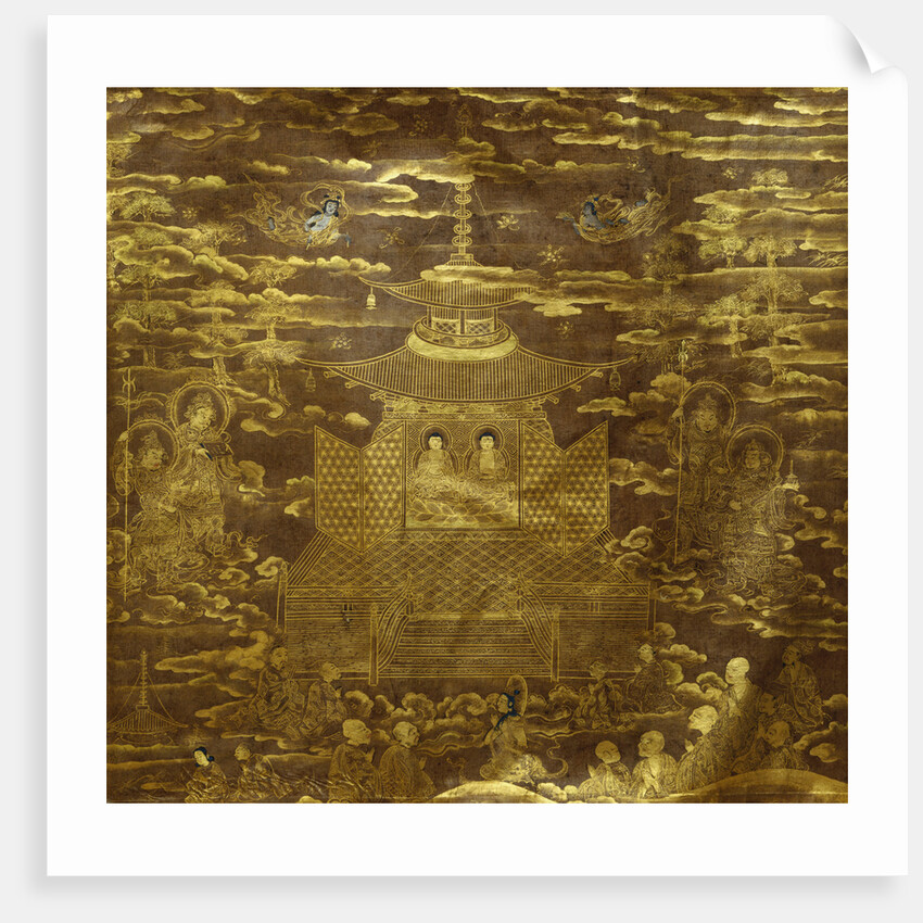 Detail of a Heian Period Painting Depicting the Lotus Sutra by Anonymous