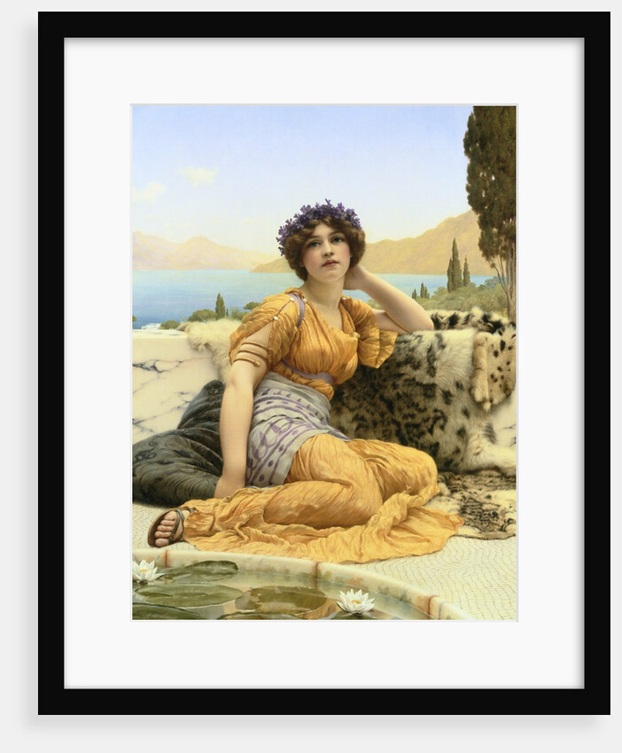 With Violets Wreathed and Robe of Saffron Hue by John William Godward