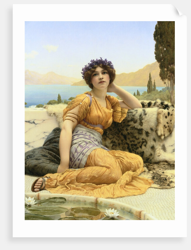 With Violets Wreathed and Robe of Saffron Hue by John William Godward