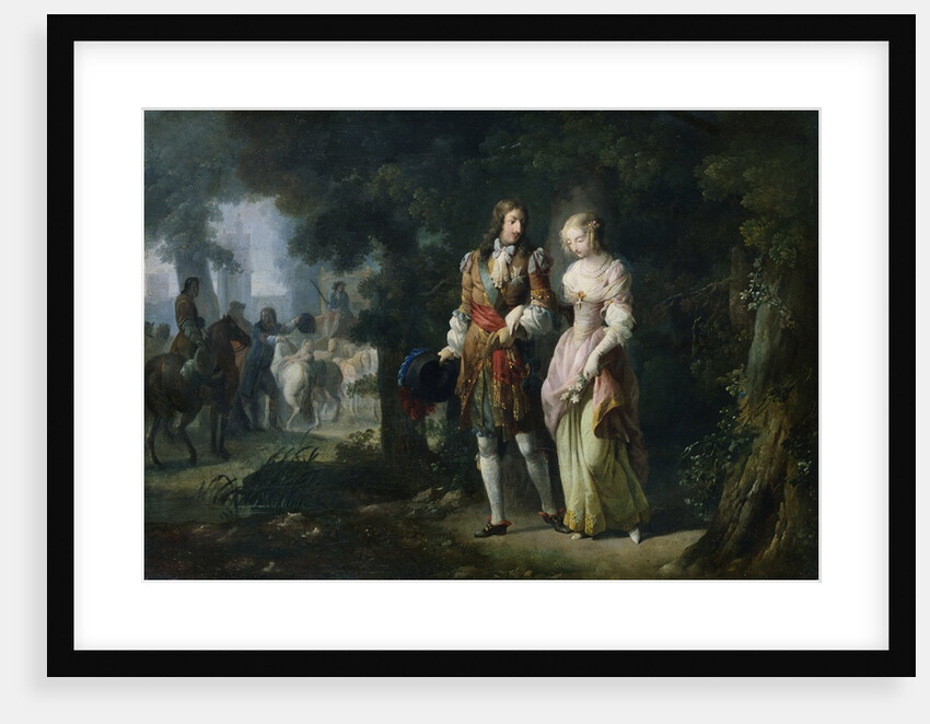 Louis XIV with Louise de la Valliere in the Bois de Vincennes by Jean Frederic Schall