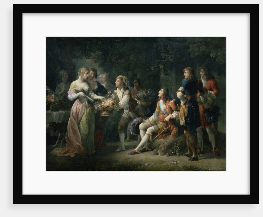 Louis XIV of France Declaring His Love for Louise de la Valliere by Jean Frederic Schall