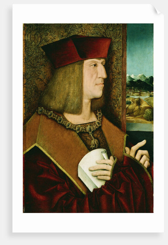 Portrait of Emperor Maximilian I, Half-Length, Wearing the Collar and Badge of the Golden Fleece by Bernhard Stringle