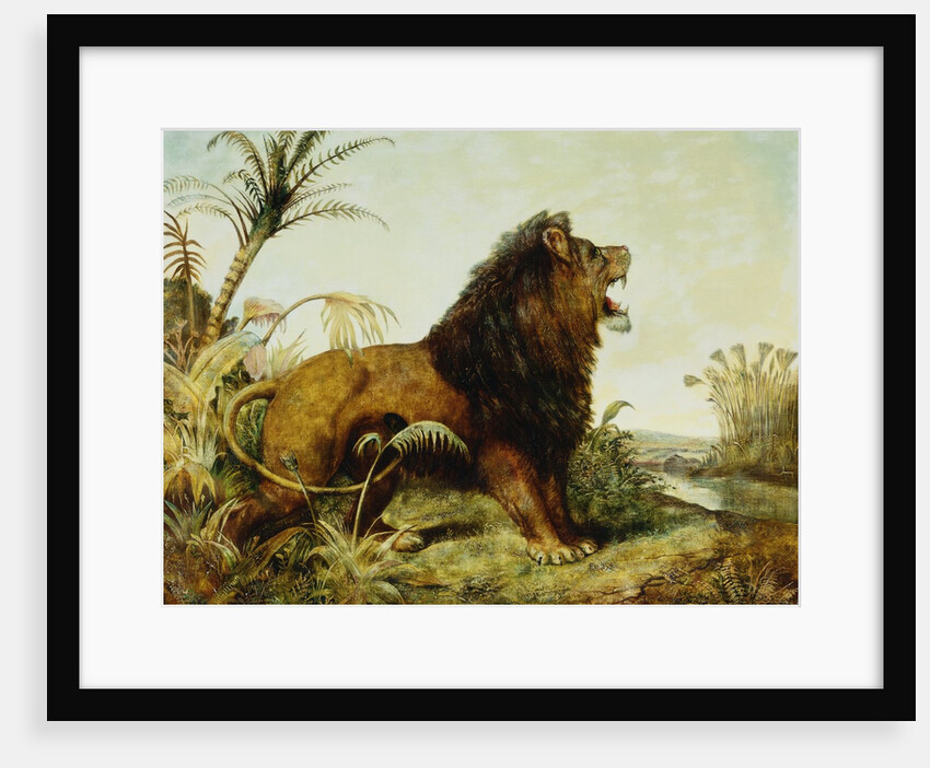 A Lion in a Jungle Landscape by William Huggins