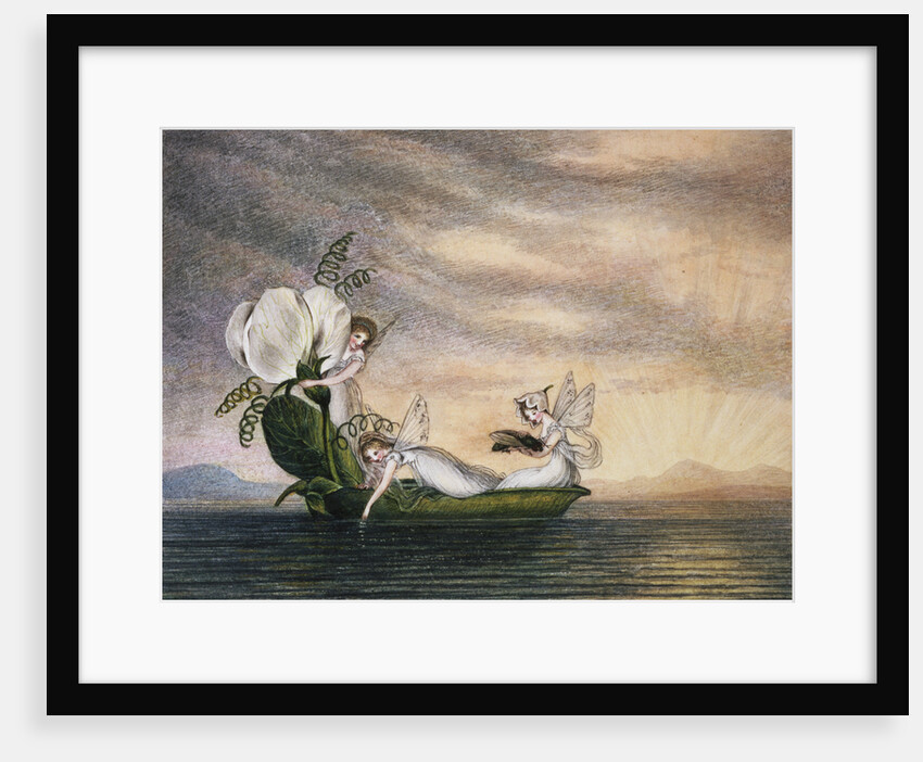 Fairies Floating Downstream in a Peapod by Amelia Jane Murray