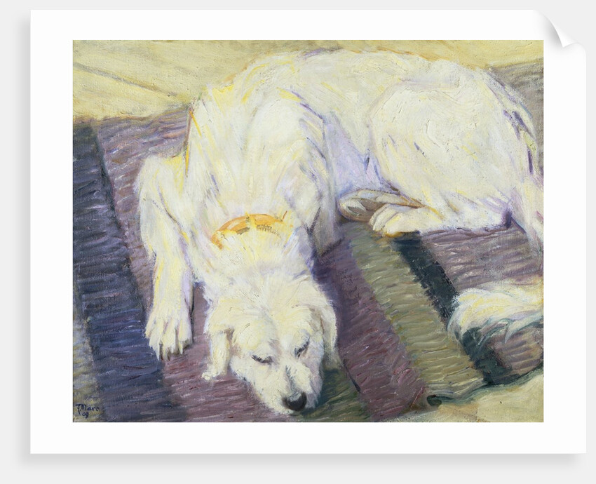 Dog Lying Down (Dog Portrait) by Franz Marc