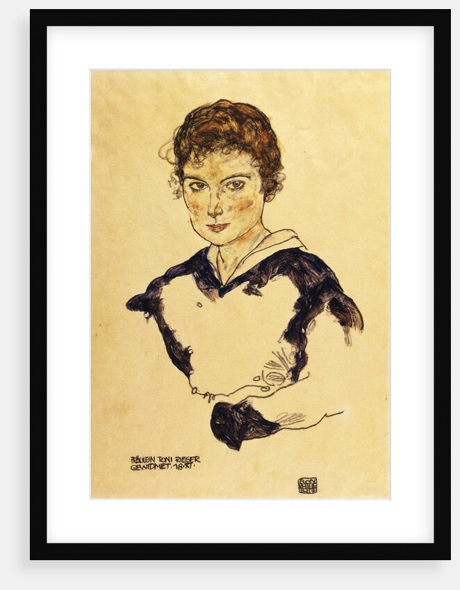 Portrait of Miss Toni Rieger by Egon Schiele