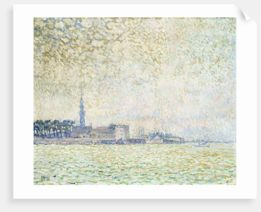 View of Vere Morning Fog by Theo van Rysselberghe
