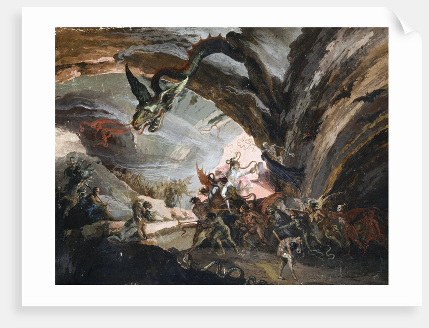 Pluto and Harlequin in Hell by Giuseppe Bernardino Bison
