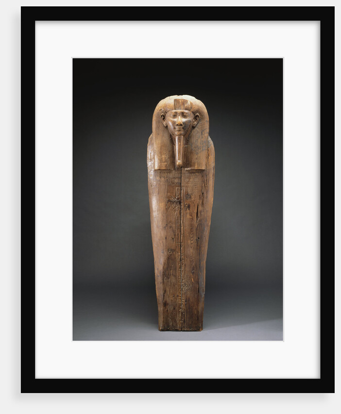 Egyptian Wood Sarcophagus Lid Dating Dating from the Egyptian Thirtieth Dynasty to Early Ptolemaic Period by Anonymous