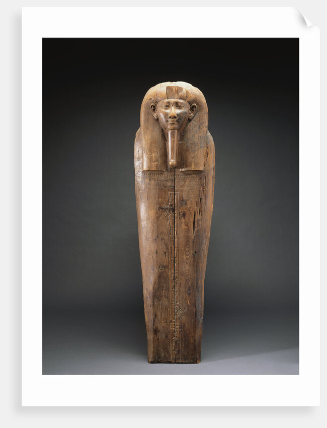 Egyptian Wood Sarcophagus Lid Dating Dating from the Egyptian Thirtieth Dynasty to Early Ptolemaic Period by Anonymous