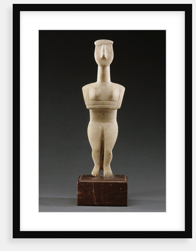 Marble Sculpture of Cycladic Female Figure, Early Spedos Variety by Anonymous