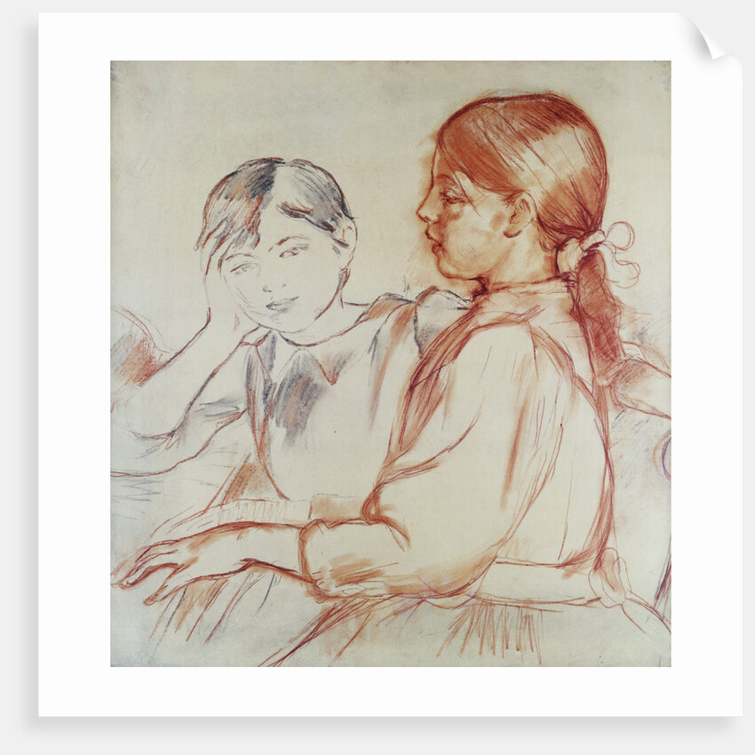 Julie Manet and Jeannie Gobillard at the Piano by Berthe Morisot