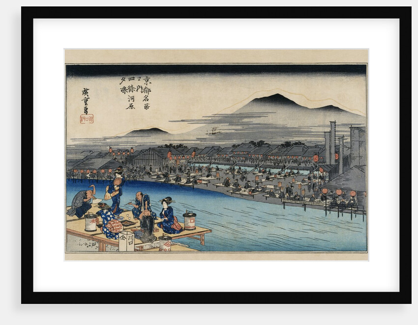 Cool of the Evening at Shijo Riverbed by Utagawa Hiroshige