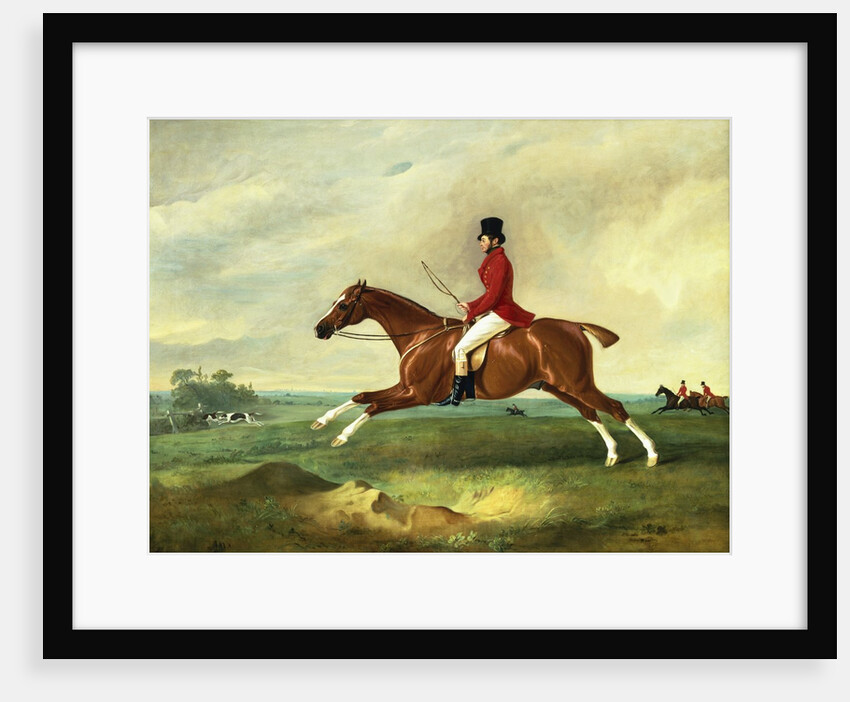 Portrait of George Payne of Sulby on His Chestnut Hunter, "The Clipper" with the Pytchley at Full Cry by John Ferneley