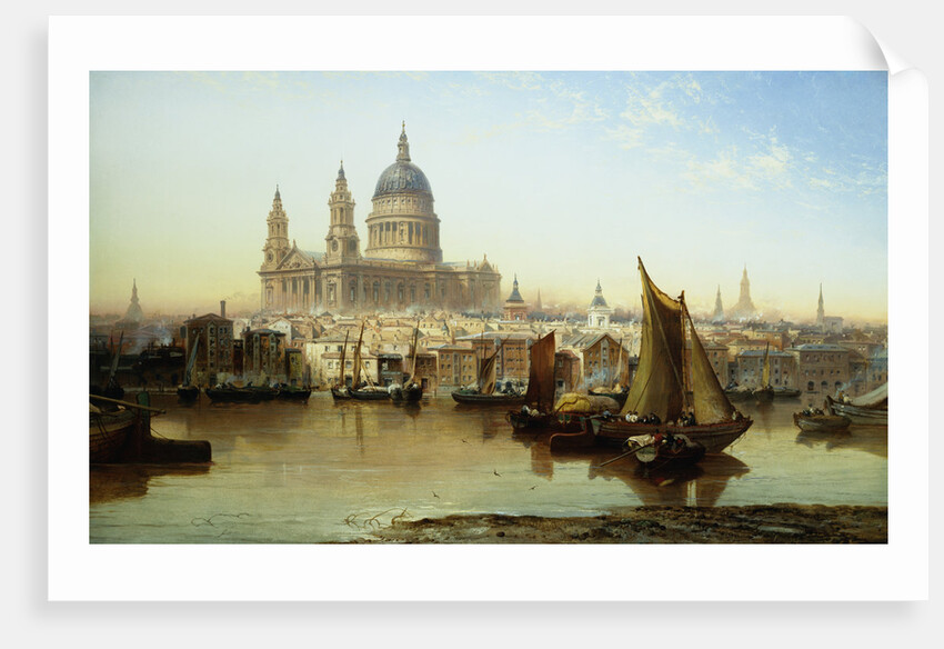 A View of St. Paul's Cathedral from the River Thames by Anonymous