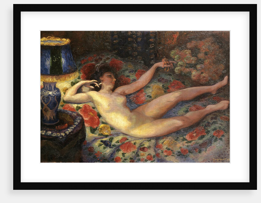 Nude with the Blue Lamp by Felix Bracquemond