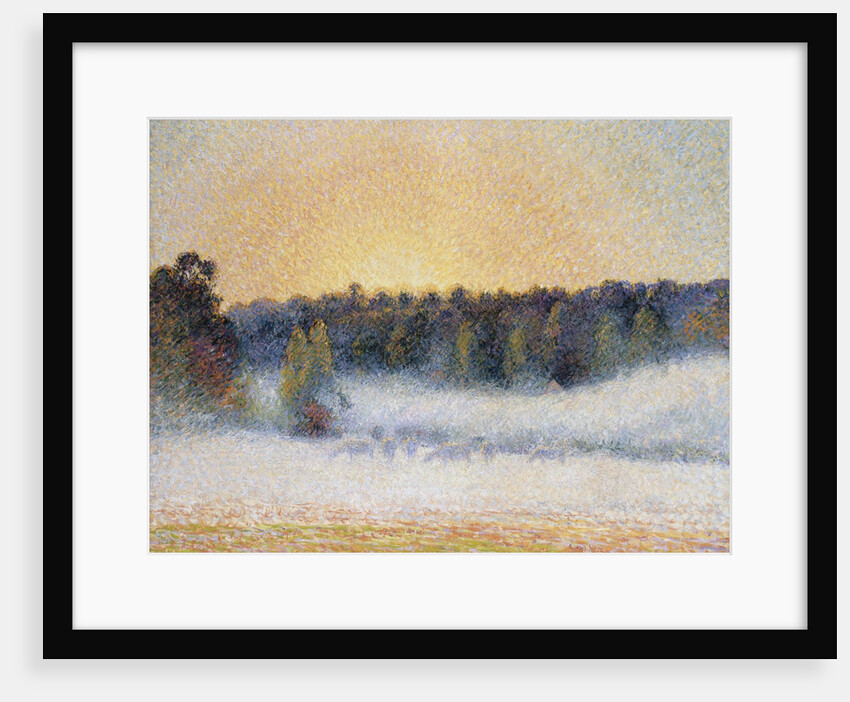 Sunset and Fog, Eragny by Camille Pissarro