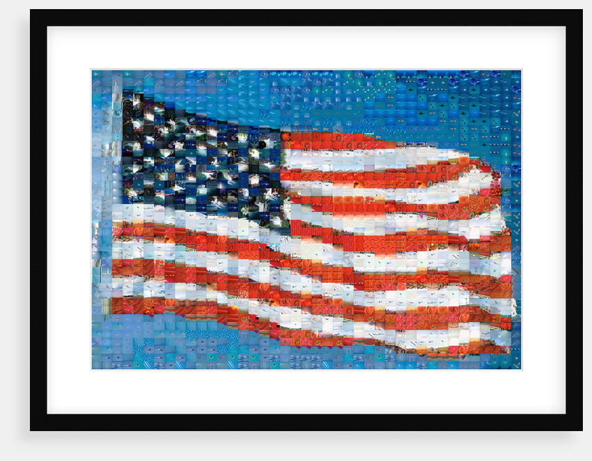 American Flag Mosaic by Anonymous