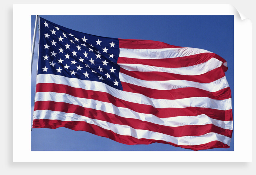 American Flag Blowing in the Wind by Anonymous