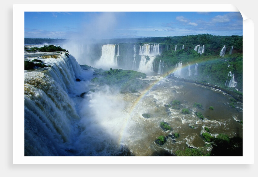 Iguazu Waterfalls and Rainbow. by Anonymous