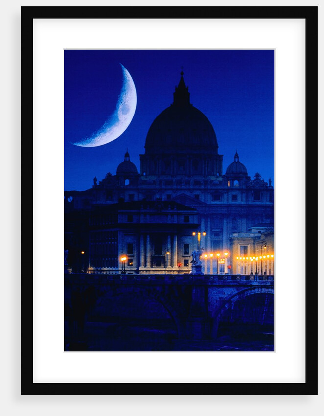 St. Peter's Basilica at Night by Anonymous