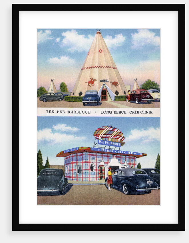 Postcard of Drive-in Restaurants by Anonymous