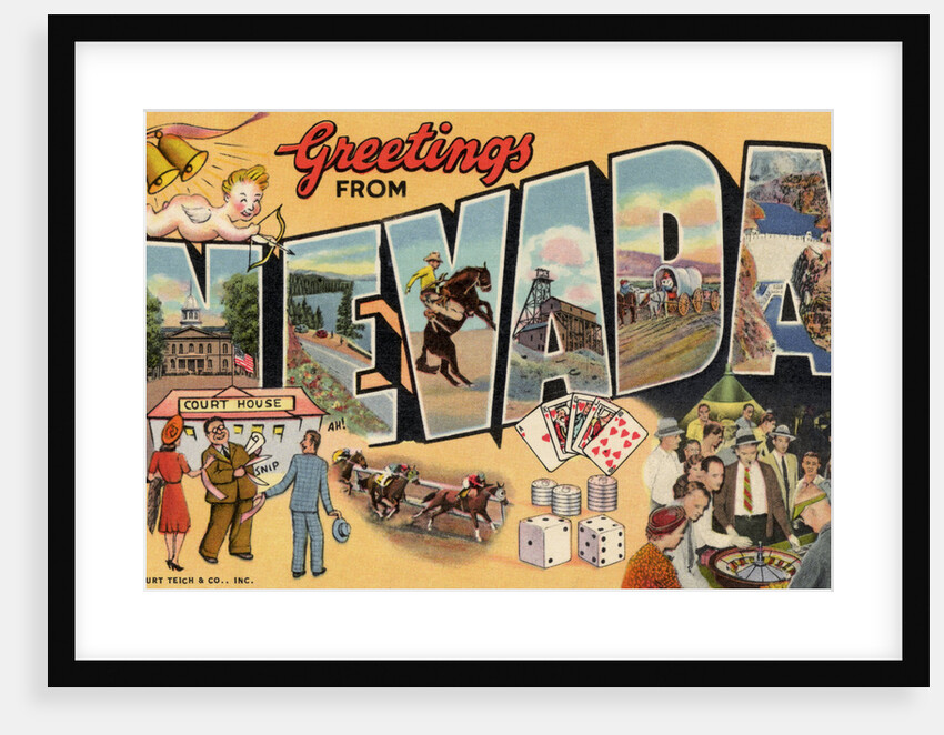 Greetings from Nevada Postcard by Anonymous