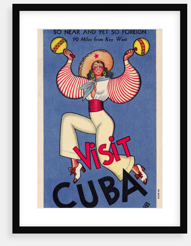 Visit Cuba Postcard by Conrado Massaguer