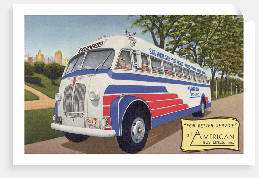 Advertisement for All-American Bus Lines by Anonymous