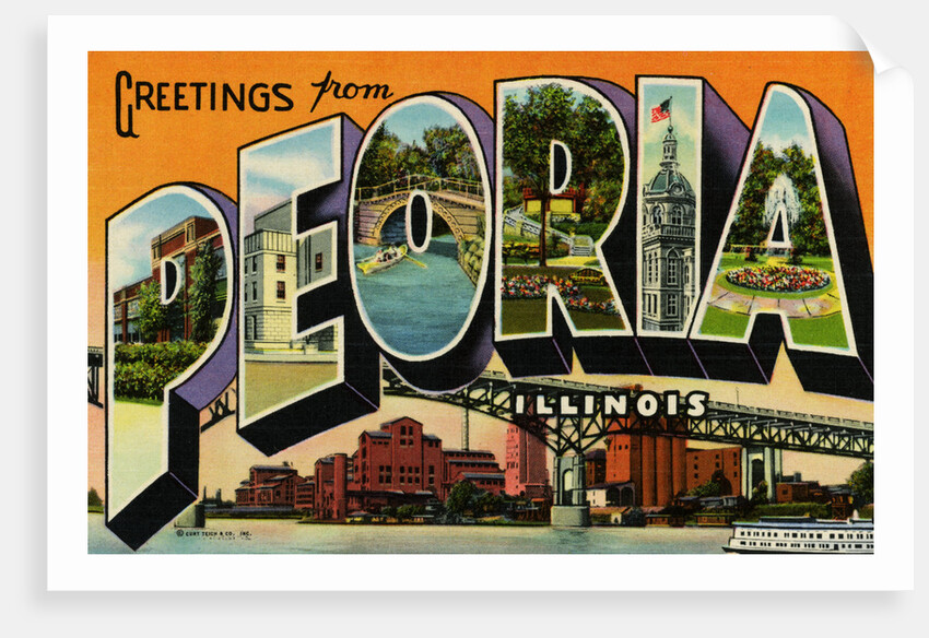 Greetings from Peoria, Illinois Postcard by Anonymous