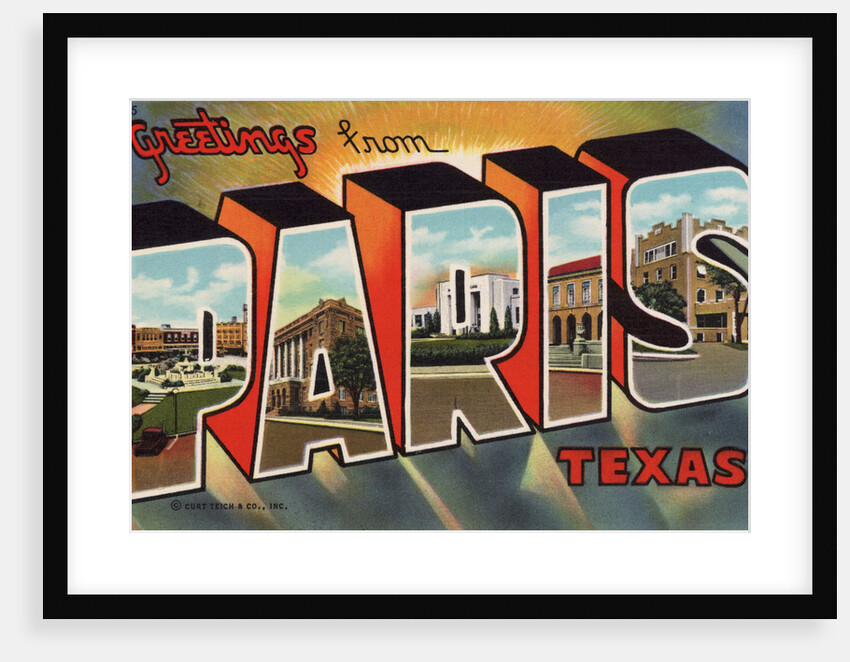 Greeting Card from Paris, Texas by Anonymous
